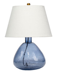 Cobalt Blue Clear Pescadero Glass Table Lamp 