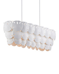 Tulum White Sand Dollar Oval Chandelier 