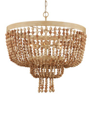 Sabia Coco and Cream Beaded Chandelier