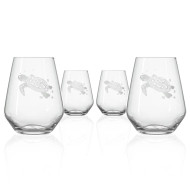 Sea Turtle Stemless Wine Tumblers