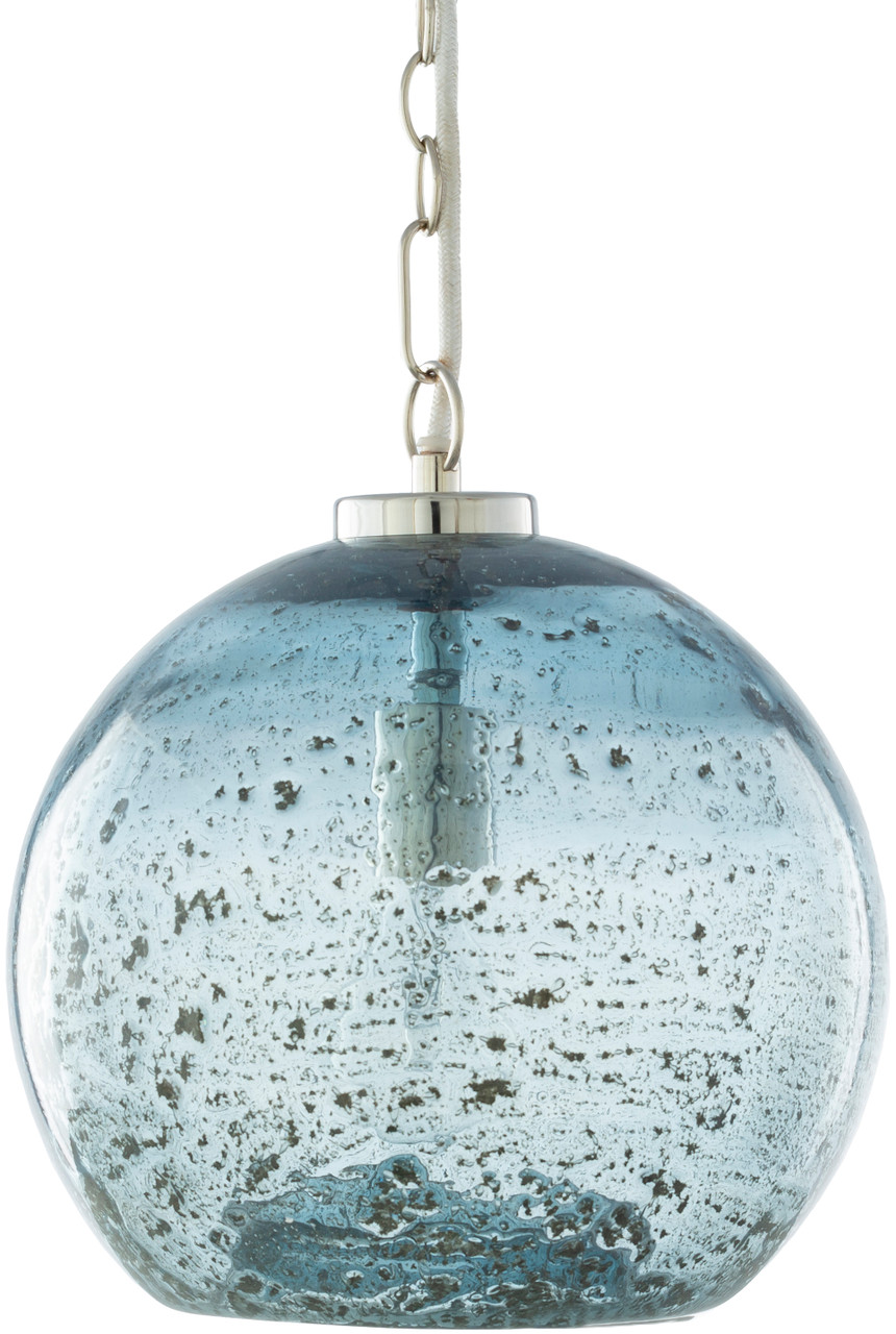 Image of Blue Ocean Mist Glass Pendant Light