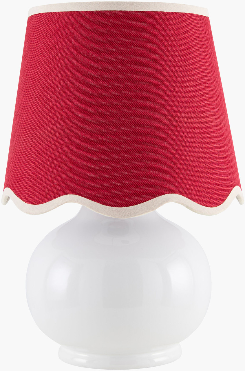 Image of Cockle Cove Red Shade Accent Lamp