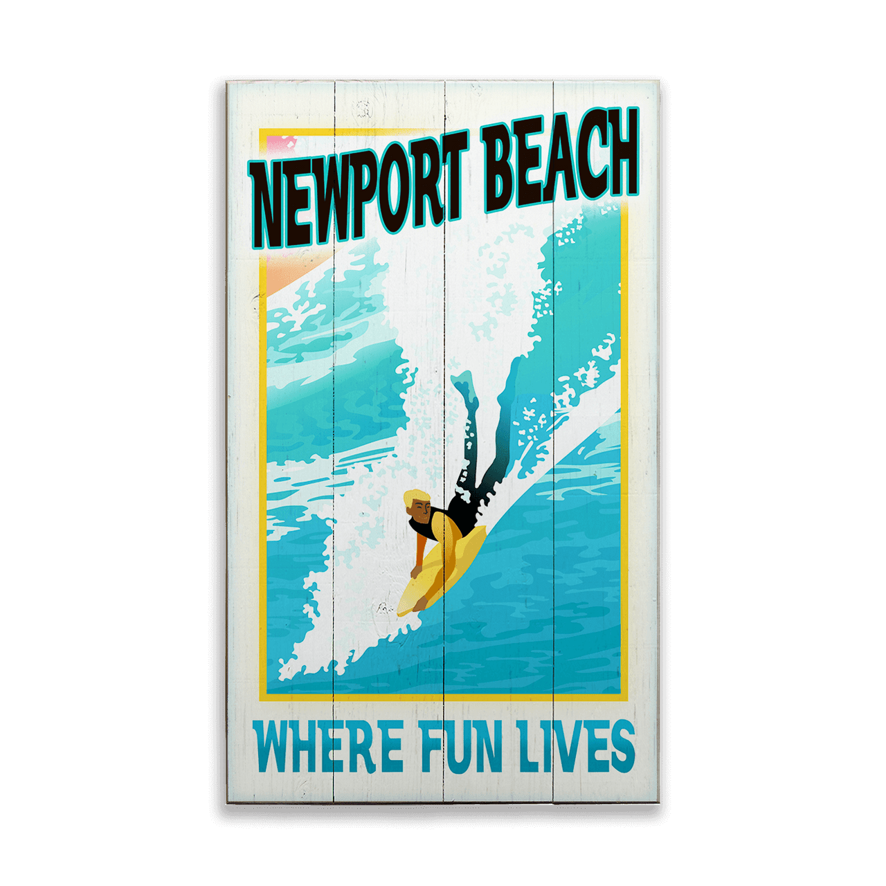 Image of On the Waves Where Fun Lives Custom Beach Sign