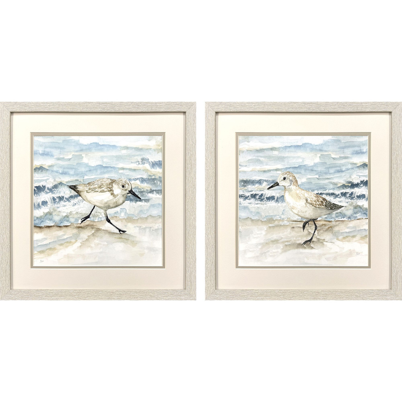 Image of Half Moon Bay Beach Sandpipers Art Prints