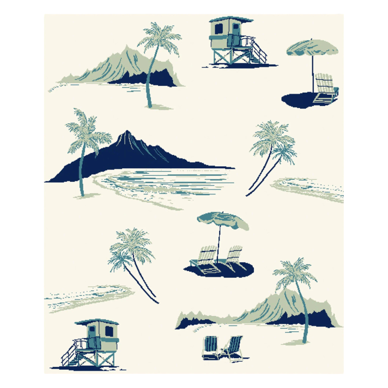 Image of Island Breeze Toile Eco-Knit Lux Throw