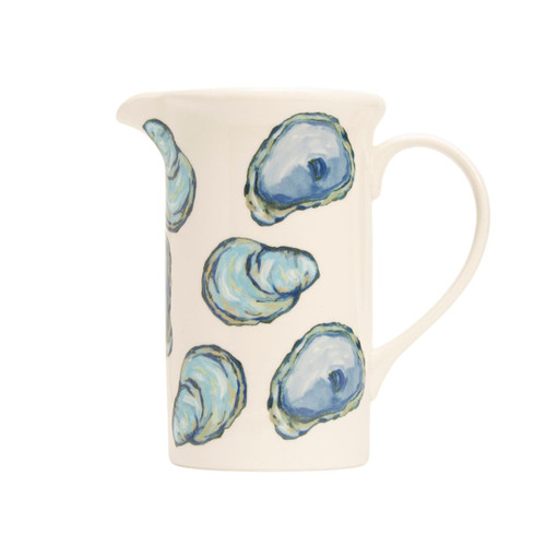 Tidepool Blue Oyster Handled Pitcher | Caron's Beach House