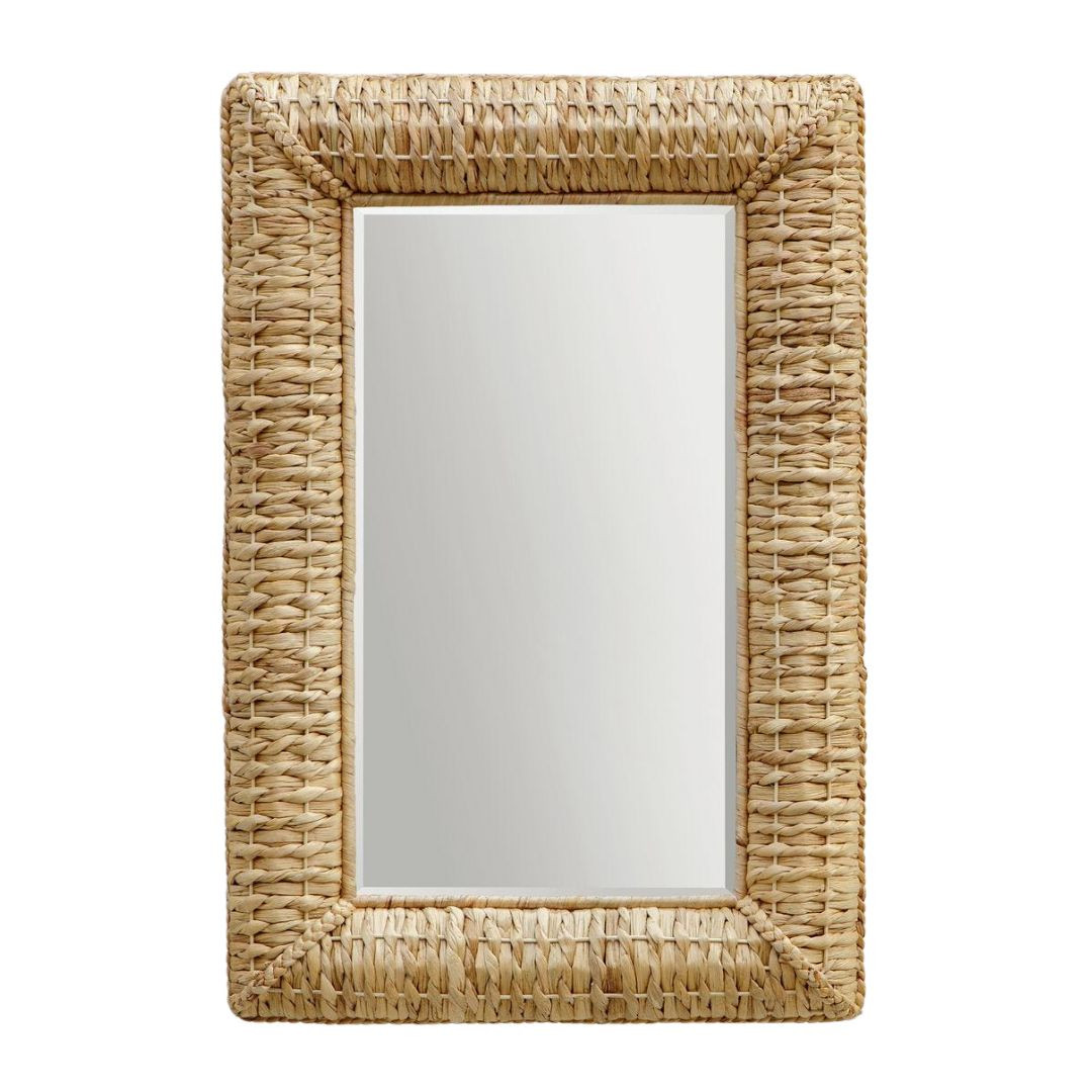 Image of Twisted Natural Dune Seagrass Rectangle Mirror