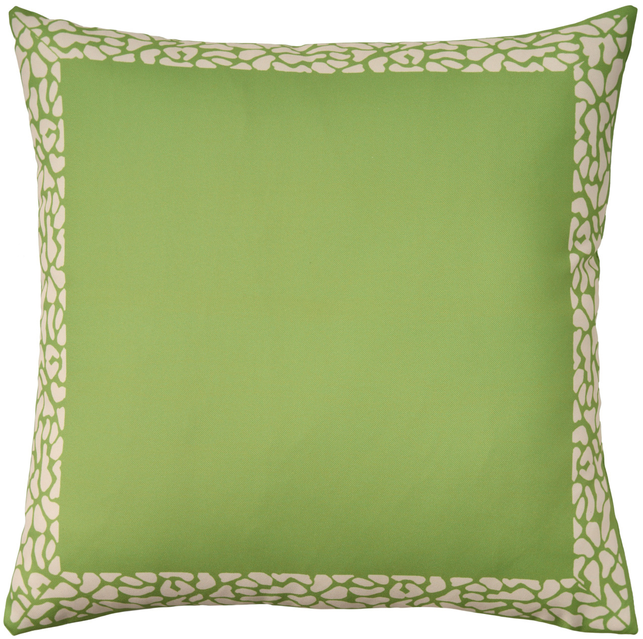 Image of Lime Green Decorative Border Outdoor Pillow
