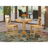 3  Pc  Dining  counter  height  set  -  Dining  Table  and  2  bar  stools.