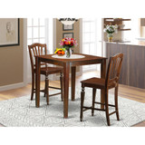 3  Pc  Dining  counter  height  set-pub  Table  and  2  dinette  Chairs.