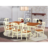 9  Pc  Dining  set-Table  with  Leaf  and  8  Dining  Chairs