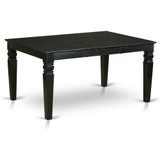 Weston  Rectangular  Dining  Table  with  18  in  butterfly  Leaf  in  Black