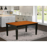 Weston  Rectangular  Dining  Table  with  18  in  butterfly  Leaf  in  Black  and  Cherry