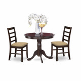 ANPF3-CAP-C 3 Pc small Kitchen Table and Chairs set-round Kitchen Table and 2 Kitchen Chairs