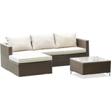 Wicker Patio Set Brown, ACL3S02A