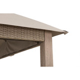 Gazebo with Sunbrella Canopy Roof, Outdoor Patio 2-Tier Soft Top Gazebo