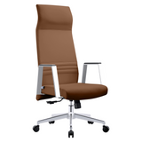 Aleen High-Back Office Chair in Upholstered Leather