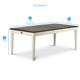 Cayla Table Dark Oak/White