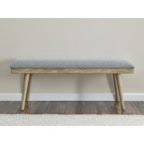 Vida Gray Polyester Dining Bench