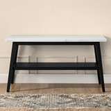 Vida-Black White Marble Top Sofa Table