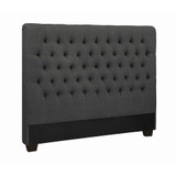 Chloe Tufted Upholstered Full Headboard Charcoal