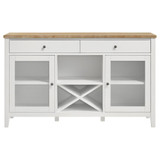 Hollis 2-door Dining Sideboard with Drawers Brown and White