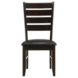 Dalila Ladder Back Side Chairs Cappuccino and Black (Set of 2)