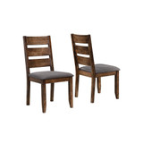 Alston Ladder Back Dining Side Chairs Knotty Nutmeg and Brown (Set of 2)