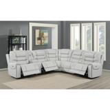 6 Pc Power2 Sectional Transitional, Light Grey
