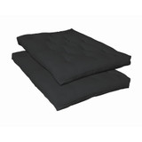 7" Deluxe Futon Pad Black