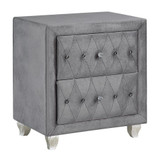 Deanna 4-piece Tufted California King Bedroom Set Grey