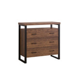 Thompson 3-drawer Accent Cabinet Rustic Amber