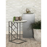 Angeliki Accent Table with Marble Top White