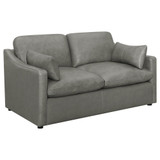 Grayson 2-piece Sloped Arm Upholstered Living Room Set Grey