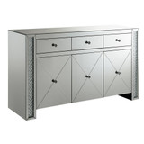 Maya 3-drawer Accent Cabinet Silver