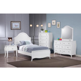 Dominique Bedroom Set with Arched Headboard White