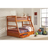 Ashton Twin Over Full 2-drawer Bunk Bed Honey