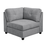 Claude 7-piece Upholstered Modular Tufted Sectional Dove