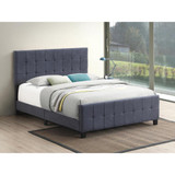 Fairfield Queen Upholstered Panel Bed Dark Grey