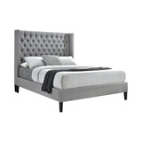 Summerset Upholstered Full Bed Traditional, Light Grey