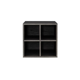Quub Quarter Cabinet, Space Saving Stackable MDF Wood Cabinet for Living Room