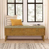 47.2-Inch Wide Upholstered Entry and Bedroom Bench with Hidden Storage