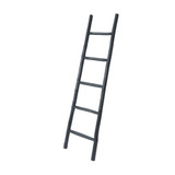 Rustic Black Wood 5-Ft Blanket Ladder