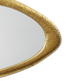 3-Piece Gold Metal Frame Oblong Wall Mirror Set