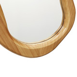 Organic Pine Wood Frame Oval Wall Mirror