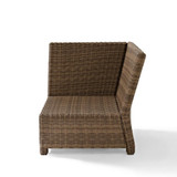 Bradenton Outdoor Wicker Sectional Corner Chair Gray/Weathered Brown