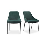 Sedona Dining Chair Green Velvet-Set Of Two
