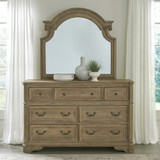 Magnolia Manor Queen Uph Bed, Dresser & Mirror, Chest
