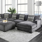 Kaylee U-Sectional with Right Chaise, Gray
