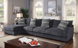 Kaylee Large L-Sectional with Left Chaise, Gray